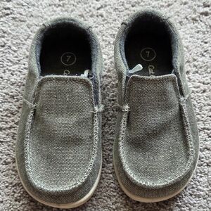 Cat & Jack Toddler Boy Grey Slip On Shoes, Size 7 Loafers Casual